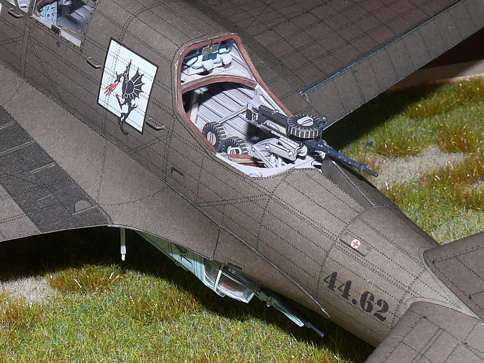 Paper Airplane Kit 1969 Maty Modelarz Magazine Cardboard PZL 32 Karas World  War II Polish Light Bomber Cut and Assemble 030 B17927 
