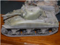 A plastic model of the American M4A1 Sherman tank - photo no 1.