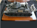 A plastic model of the Soviet T34-76 tank - photo no 1.