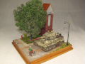 Diorama with a plastic model of the atypical Tiger tank - photo no 1