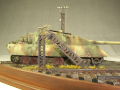 Link to photos of a diorama with a plastic model of the E-100 German armored vehicle prototype