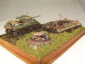 The diorama entitled The Wittmann's Last Tiger contains 2 tank plastic models of the German Tiger and the American Sherman Firefly with the Polish crew - photo no 3