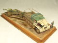 Diorama with plastic models of the German sWS half-track vehicle and sFH 18 heavy howitzer - photo no 3