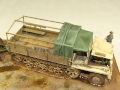 Diorama with plastic models of the German sWS half-track vehicle and sFH 18 heavy howitzer - photo no 4