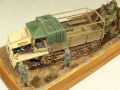 Diorama with plastic models of the German sWS half-track vehicle and sFH 18 heavy howitzer - photo no 9