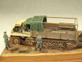 Diorama with plastic models of the German sWS half-track vehicle and sFH 18 heavy howitzer - photo no 10