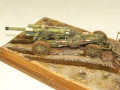 Diorama with plastic models of the German sWS half-track vehicle and sFH 18 heavy howitzer - photo no 13