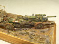 Diorama with plastic models of the German sWS half-track vehicle and sFH 18 heavy howitzer - photo no 14