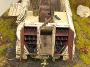 Diorama with plastic models of SdKfz 8 armored vehicle and PaK 44 anti-tank gun - photo No. 9 - close-up