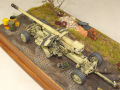 Diorama with plastic models of the SdKfz 8 armored vehicle and the PaK 44 anti-tank gun - photo no 10