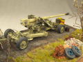 Diorama with plastic models of the SdKfz 8 armored vehicle and the PaK 44 anti-tank gun - photo no 12