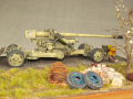 Diorama with plastic models of the SdKfz 8 armored vehicle and the PaK 44 anti-tank gun - photo no 13