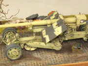 Diorama with plastic models of SdKfz 8 armored vehicle and PaK 44 anti-tank gun - photo No. 16 - close-up