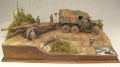 The diorama represents a scene taking place on a narrow road somewhere in Italy in 1943 - photo no 1