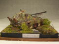 Modeler's vision - a diorama with a plastic model of the Jagdpanther II tank destroyer which had only existed at the design stage - photo no 1