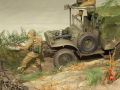 Diorama depicts WWII scene with the American Dodge WC-63 military truck - photo no 11