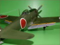 A plastic model of the Japanese Nakajima Ki-84 Hayate fighter from World War II - photo no 7.