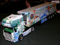 A plastic model of the Scania 144L truck with a semitrailer - photo no 1