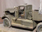WWII diorama depicting an American M19 truck towing an LCVP landing craft on a special trailer - photo No. 12 - close-up