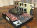 Diorama - Soviet self-propelled gun stands on Wrocławska Street in Lubań in March 1945 - photo no 1.