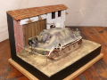 Link to photos of a diorama with a plastic model of the Sturmtiger heavy gun.