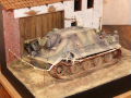 Diorama with a plastic model of the Sturmtiger heavy gun from WW2 - photo no 2.