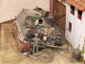 Diorama with a plastic model of the Sturmtiger heavy gun from WW2 - photo no 7.