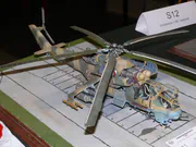 Plastic model of the Soviet Mi-24W helicopter - photo No. 1 - side view