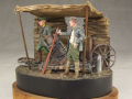 The World War diorama with rain, soldiers figures and a resin model of the 17cm mortar - photo no 4.