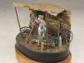 The World War diorama with rain, soldiers figures and a resin model of the 17cm mortar - photo no 5.