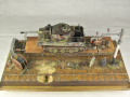 Diorama with a plastic model of the Tiger tank on a railway wagon, a scene from the Second World War - photo no 1