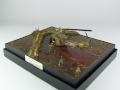 Diorama with a plastic model of the American UH-1 B Huey helicopter, made on a scale of 1:72 from an Italeri kit - photo No. 2