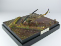 Diorama with a plastic model of the American UH-1 B Huey helicopter, made on a scale of 1:72 from an Italeri kit - photo No. 8