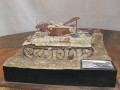 WW2 diorama with a plastic model of the Bergetiger German military engineering vehicle - photo no 1