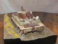 WW2 diorama with a plastic model of the Bergetiger German military engineering vehicle - photo no 3