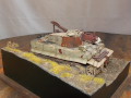 WW2 diorama with a plastic model of the Bergetiger German military engineering vehicle - photo no 4