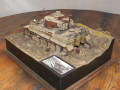 WW2 diorama with a plastic model of the Bergetiger German military engineering vehicle - photo no 7