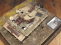 WW2 diorama with a plastic model of the Bergetiger German military engineering vehicle - photo no 8