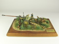 Diorama with a plastic model of the German PaK 43/41 anti-tank gun from World War II - photo No. 1