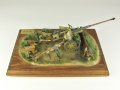 Diorama with a plastic model of the German PaK 43/41 anti-tank gun from World War II - photo No. 3