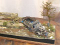 Link to photos of a diorama with a plastic model of the Henschel 33 D1 German army truck towing a mobil crane - WW2.