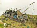 Diorama with models of the German Sd.Kfz.9 half-track vehicle and a semitrailer for transporting heavy tanks - photo No. 7