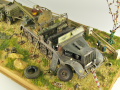 Diorama with models of the German Sd.Kfz.9 half-track vehicle and a semitrailer for transporting heavy tanks - photo No. 11