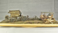 Plastic models of the military omnibus and the Holt 75 tractor on a diorama - photo no 4