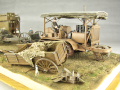 Plastic models of the military omnibus and the Holt 75 tractor on a diorama - photo no 6