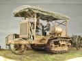 Plastic models of the military omnibus and the Holt 75 tractor on a diorama - photo no 7