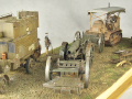 Plastic models of the military omnibus and the Holt 75 tractor on a diorama - photo no 13