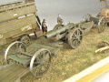 Plastic models of the military omnibus and the Holt 75 tractor on a diorama - photo no 14