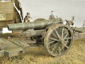 Plastic models of the military omnibus and the Holt 75 tractor on a diorama - photo no 15