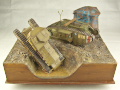 A diorama with plastic models of the Mark V and the Mark A Whippet tanks - photo no 2